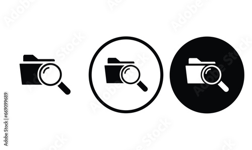icon search document black outline for web site design 
and mobile dark mode apps 
Vector illustration on a white background