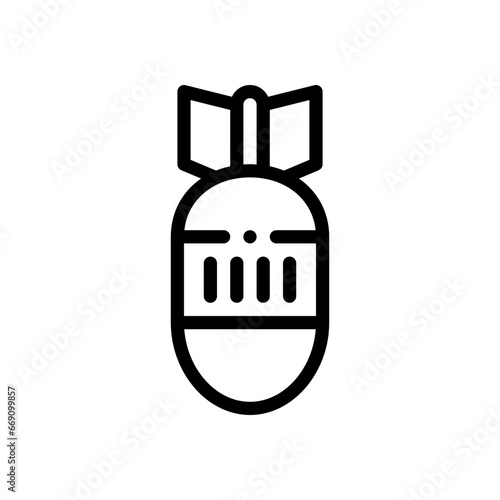 bomb line icon