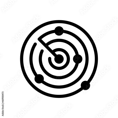 radar glyph icon