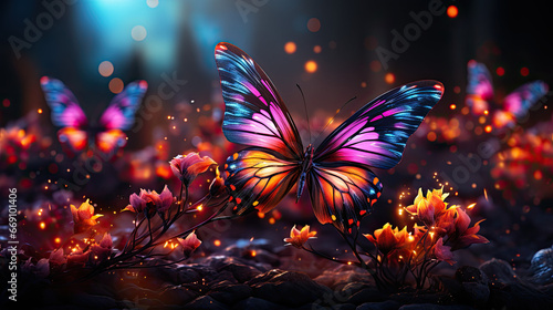 Butterfly Wonderland: Wallpaper Artistry - Generative AI © FagegCreative