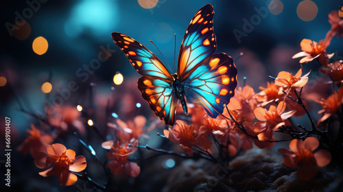 Butterfly Symphony: Wallpaper Serenity - Generative AI © FagegCreative