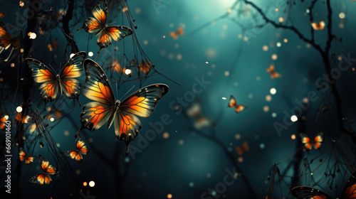 Fluttering Beauty: Butterfly Wallpaper - Generative AI