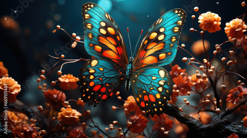 Whimsical Butterfly Wonderland: Wallpaper - Generative AI