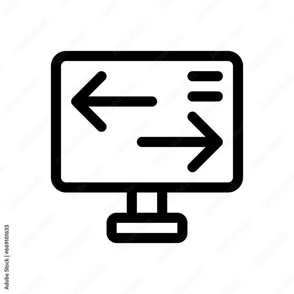 Fototapeta premium left and right arrows line icon