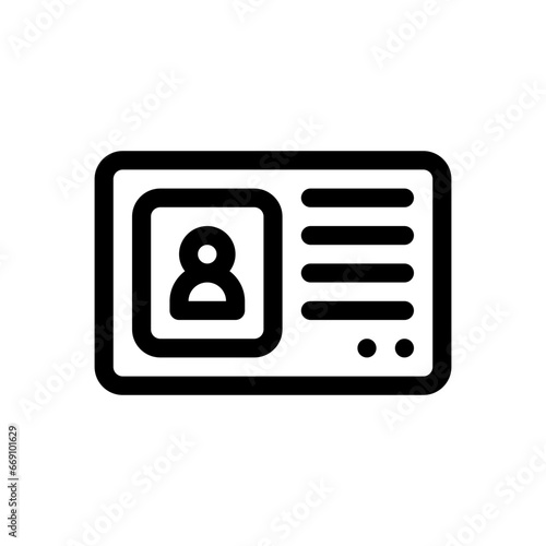 id card line icon