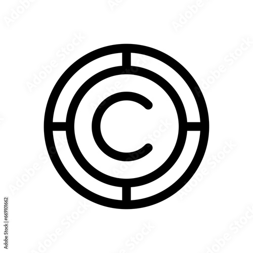 copyright line icon