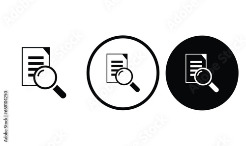 icon search folder black outline for web site design 
and mobile dark mode apps 
Vector illustration on a white background