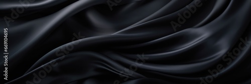 Elegant Black Texture. Silky, Soft, and Liquid Background Design for Luxurious Wallpaper, Draping Cloth, or Christmas Drape