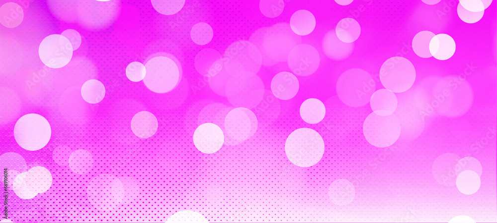 Pink widescreen bokeh background for seasonal and holidays event with copy space, Best suitable for online Ads, poster, banner, sale, celebrations and various design works