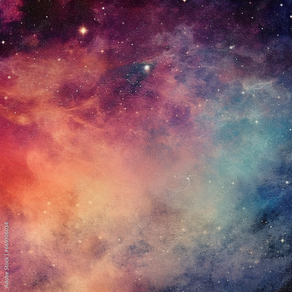 Endless cosmos filled with colorful stars background