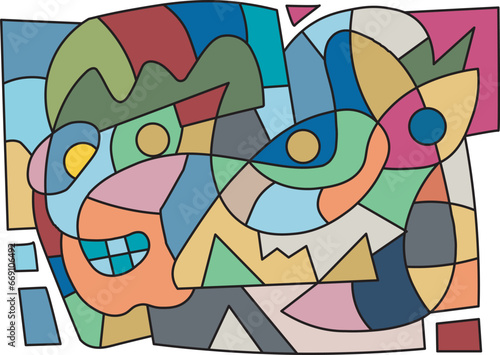 colorful doodle art 