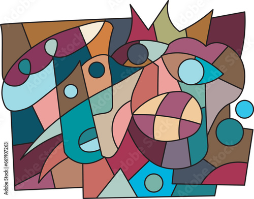 colorful doodle art 