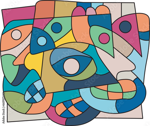 colorful doodle art 
