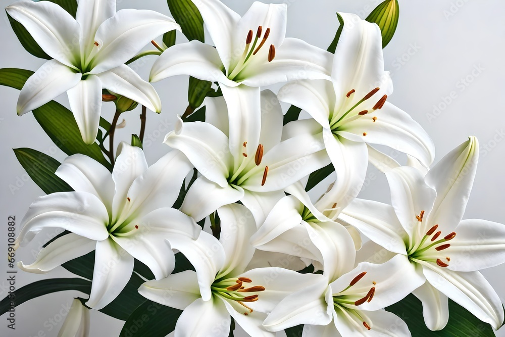 bouquet of white lily