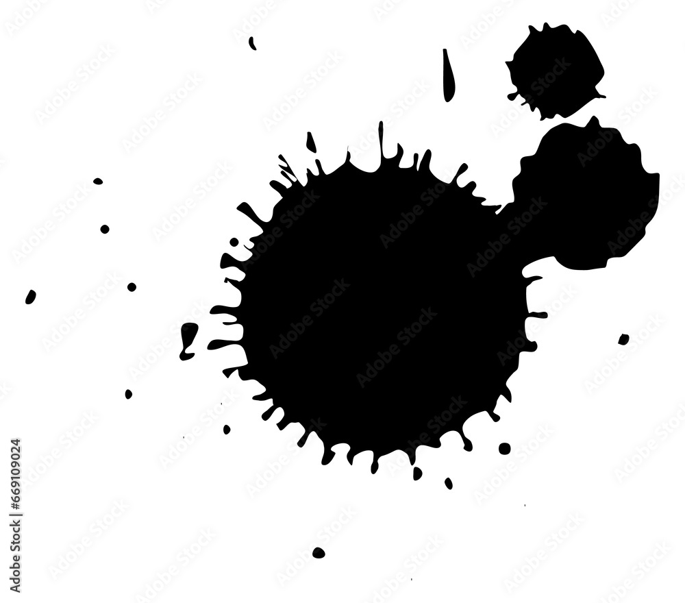 Black blot. Artistic ink drop stain template Black blot. Artistic ink drop stain template