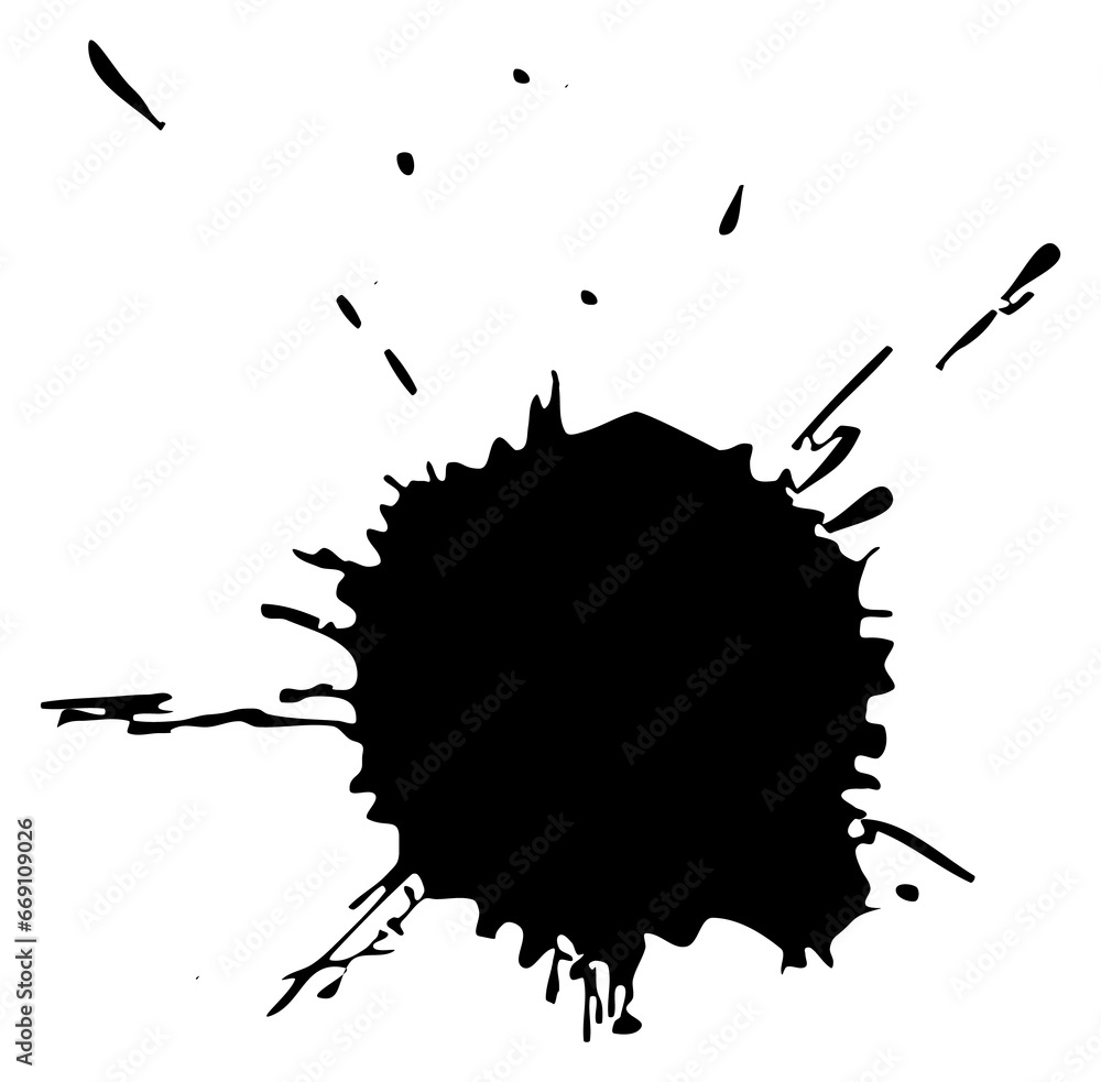 Black paint splash. Grunge blot. Creative drop element Black paint splash. Grunge blot. Creative drop element