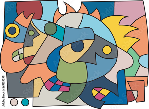 colorful doodle art 