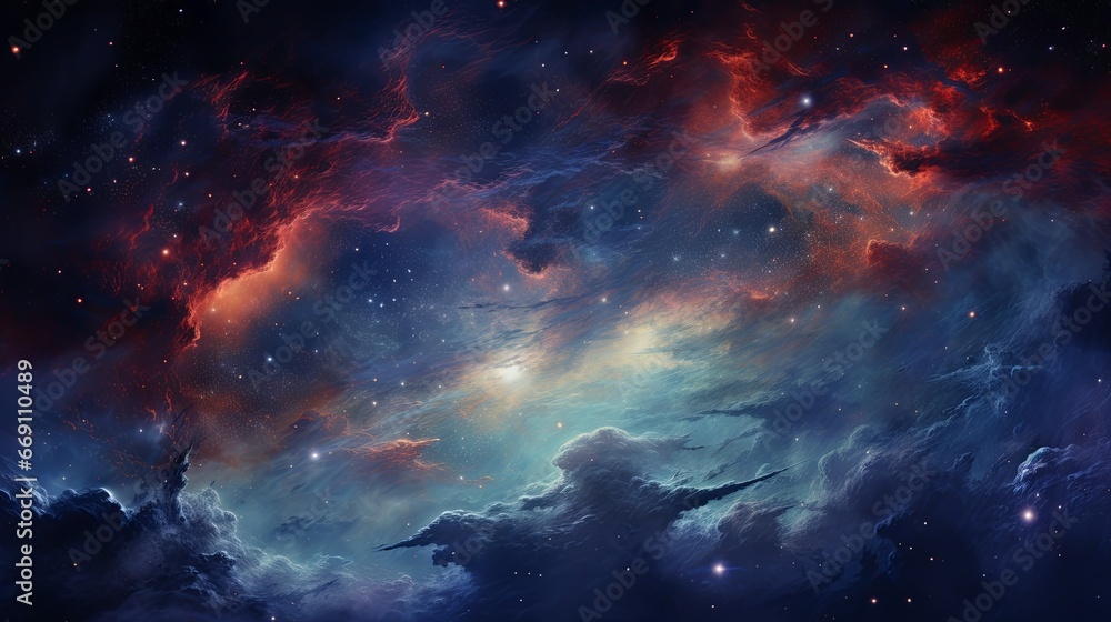 Obraz premium Vibrant Galactic Center space