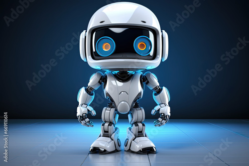 Cute 3d robot cartoon character © Kien