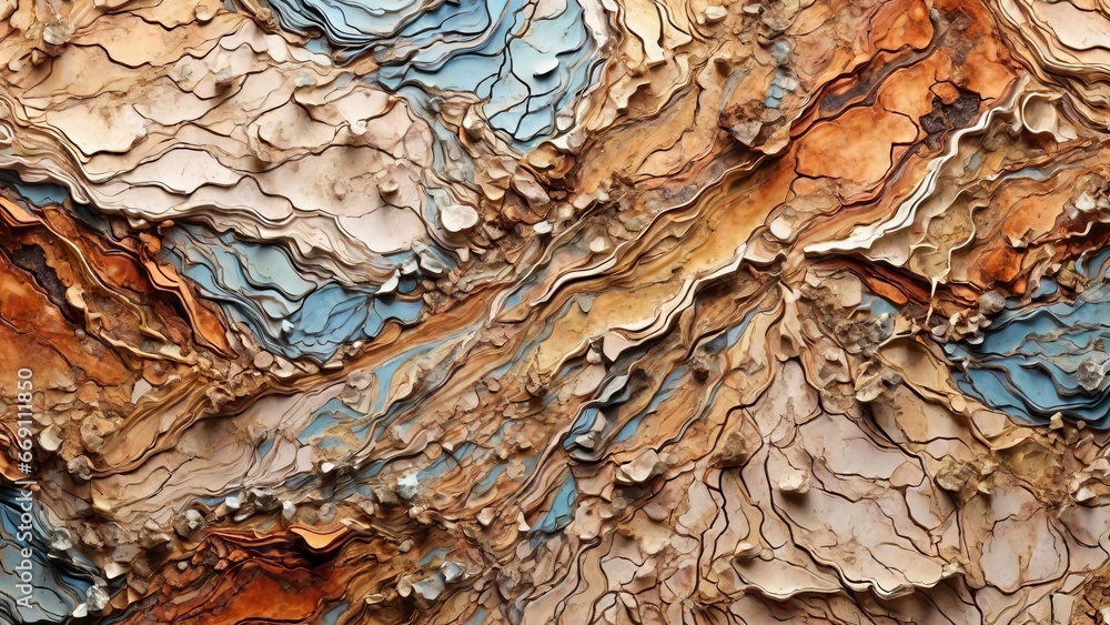 AI Generative. A mixed natural Earth textures abstract background.