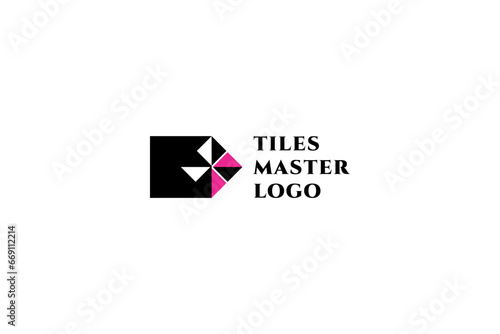 Template logo design solution for tiles master, construction master, building master, interior design studio