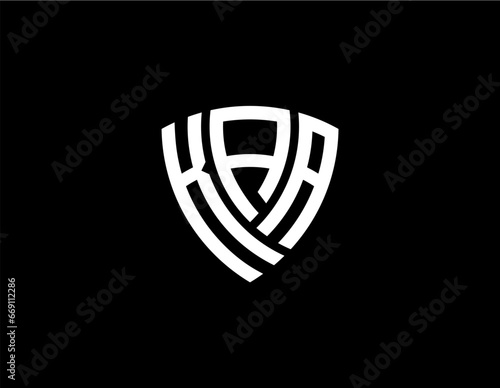 Φωτογραφία KAA creative letter shield logo design vector icon illustration