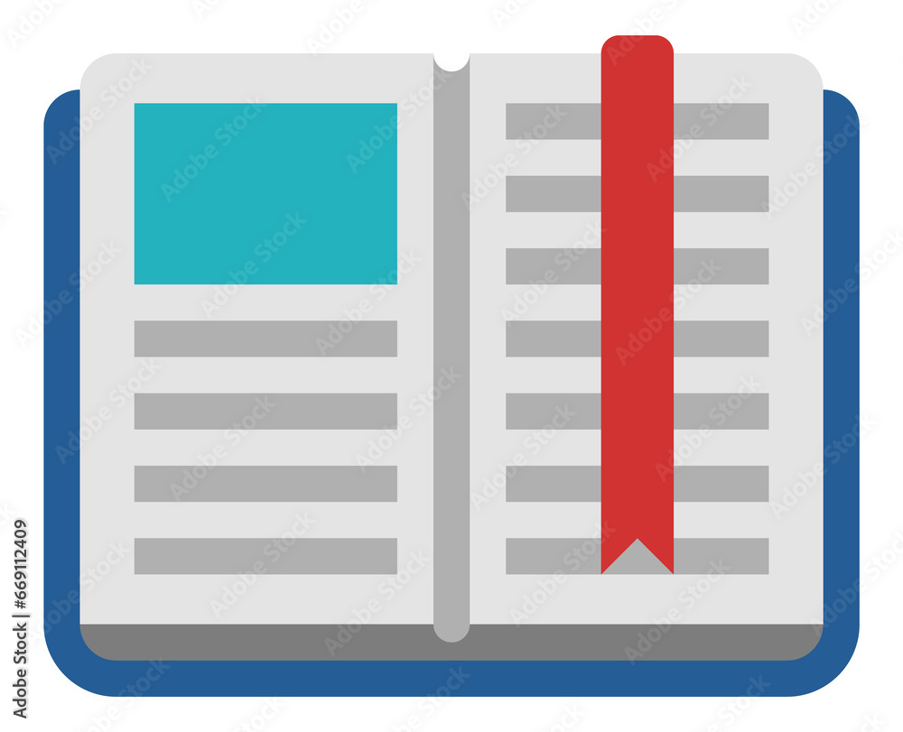 Open book color icon. Reading symbol. Study sign Open book color icon. Reading symbol. Study sign
