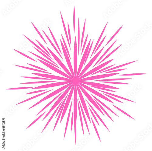 Star burst light. Color sky firework icon