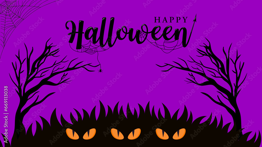 Happy Halloween background with spooky eyes Happy Halloween background with spooky eyes