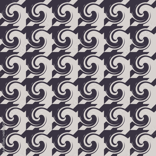 black and white seamless floral pattern