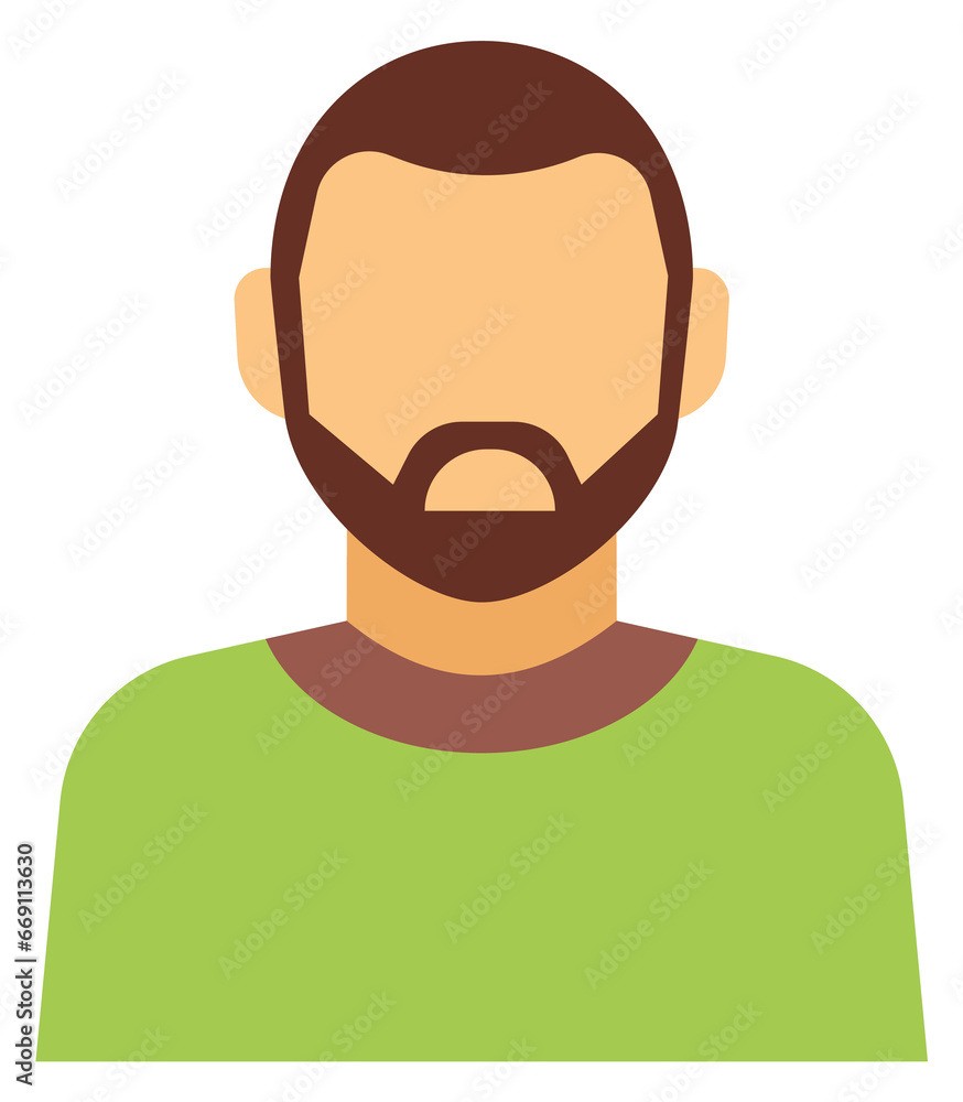 Bearded man avatar. Generic male profile picture Bearded man avatar. Generic male profile picture
