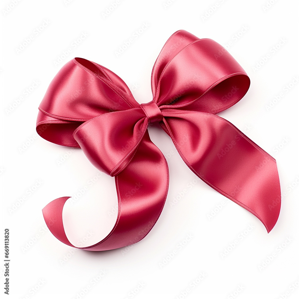 Winning ribbon on white background for breast cancer awareness