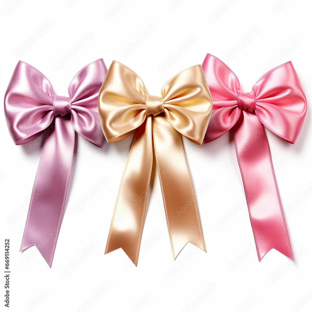 Ribbons of support on white background Ribbons of support on white background