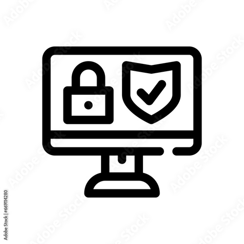 pin code line icon