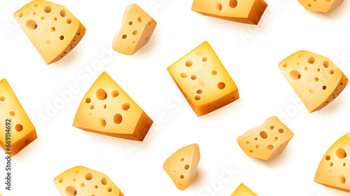 seamless cheese on a white background