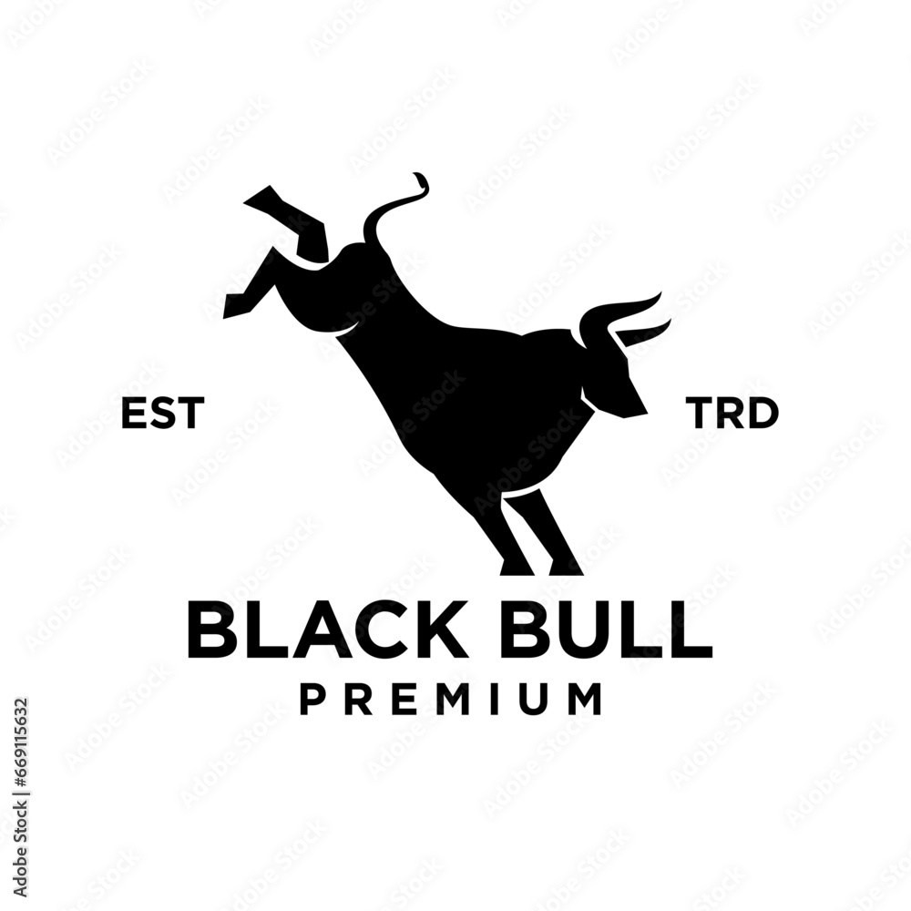 Bull logo icon design illustration