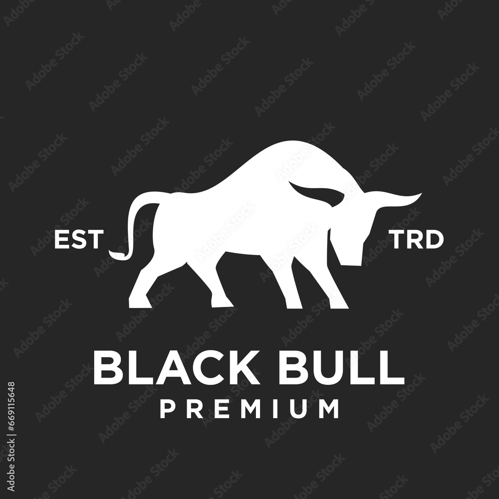 Bull logo icon design illustration