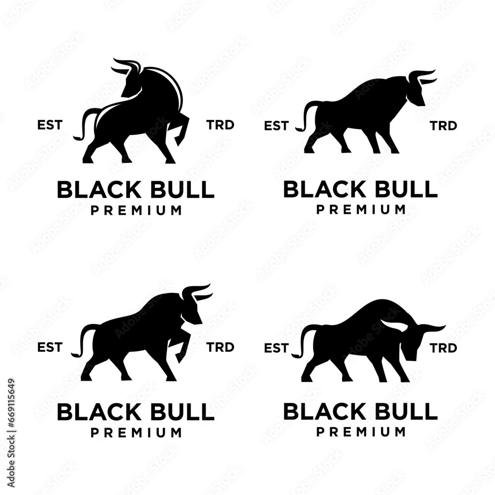 Obraz premium Bull logo icon design illustration