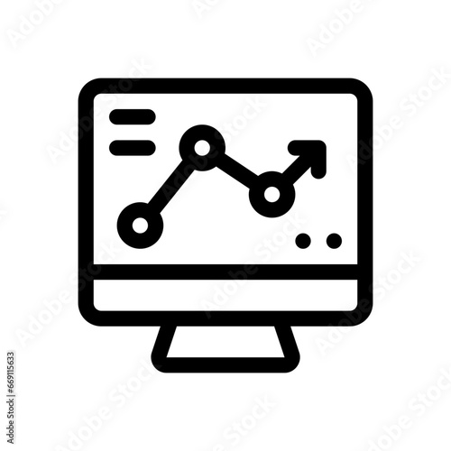 web analytics line icon