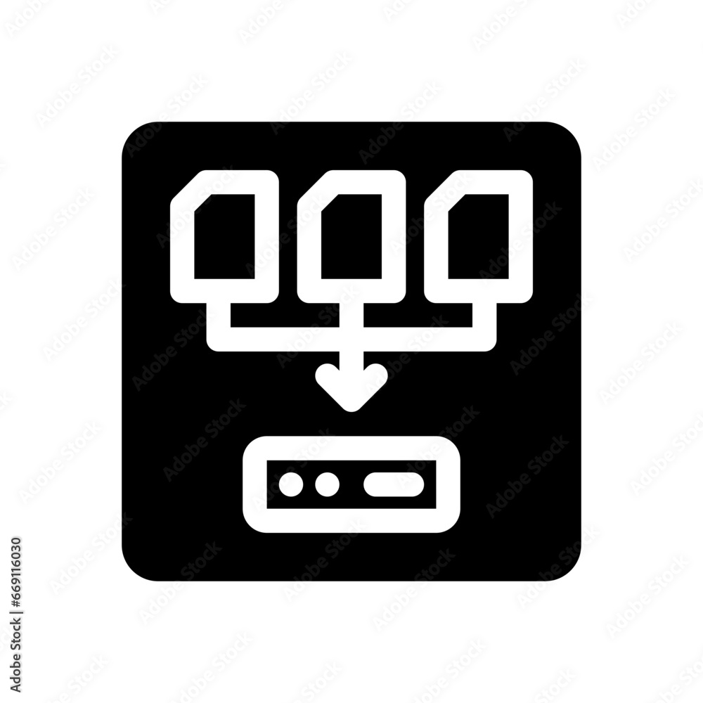 data collection glyph icon data collection glyph icon