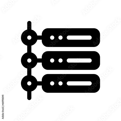 web hosting glyph icon