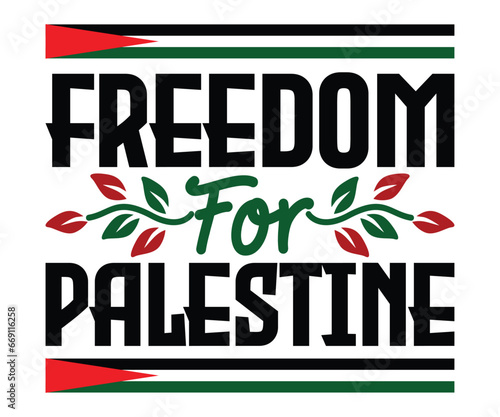 Freedom for Palestine, vector typography design, can be used for digital screen printing etc