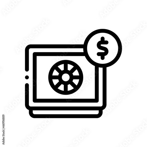safebox line icon
