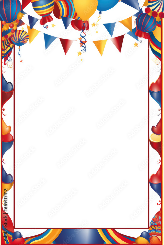 Obraz premium circus frame border emptypage Whitebackground