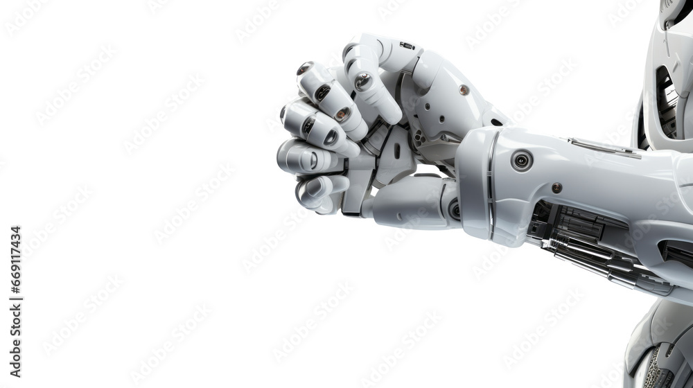 White cyborg robotic hand finger - 3D rendering isolated on free PNG background. White cyborg robotic hand finger - 3D rendering isolated on free PNG background.