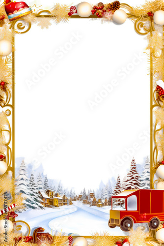 Christmas travel frame border emptypage Whitebackgrou photo