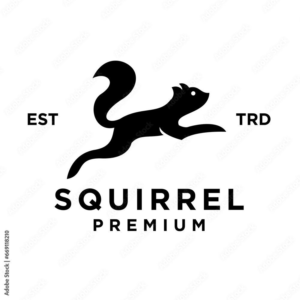 Squirrel logo icon design illustration