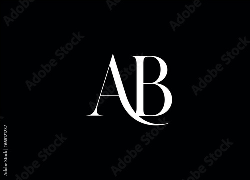 AB letter logo design and monogram ,vector logo design