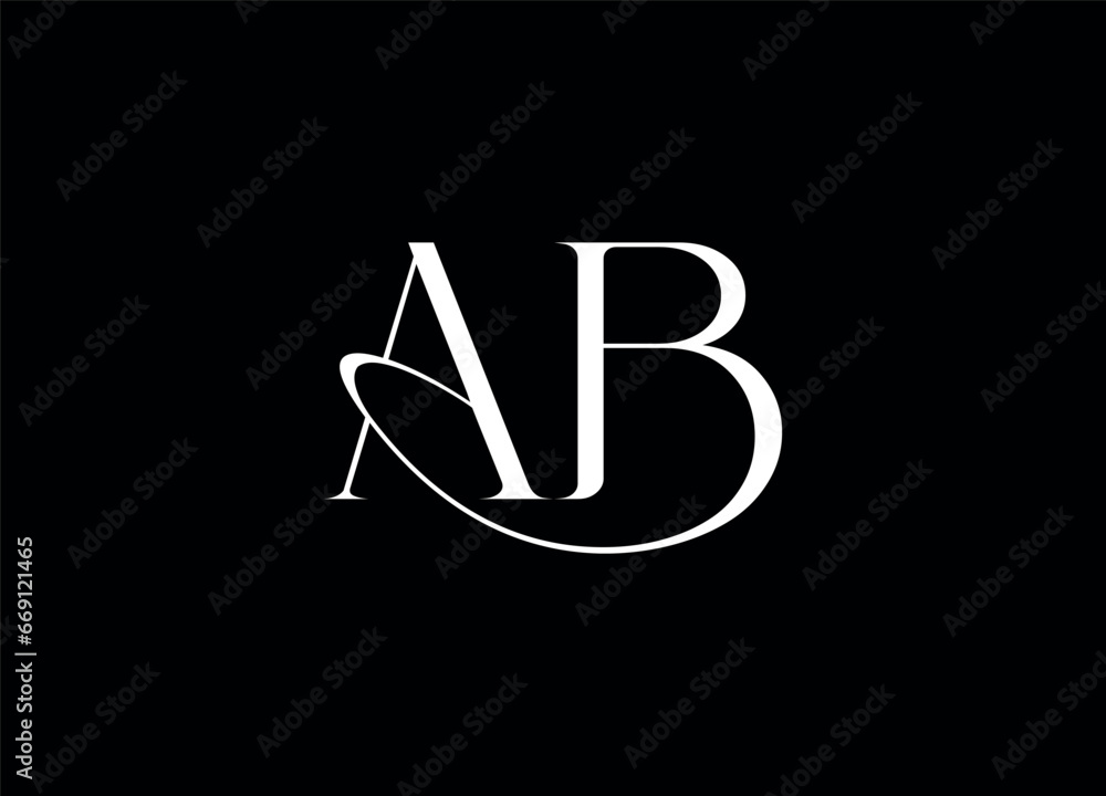 AB letter logo design and monogram ,vector logo design AB letter logo design and monogram ,vector logo design