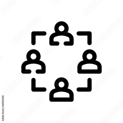workgroup line icon